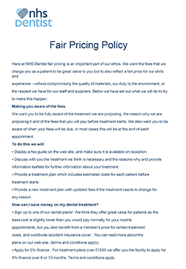 Fair Pricing Policy